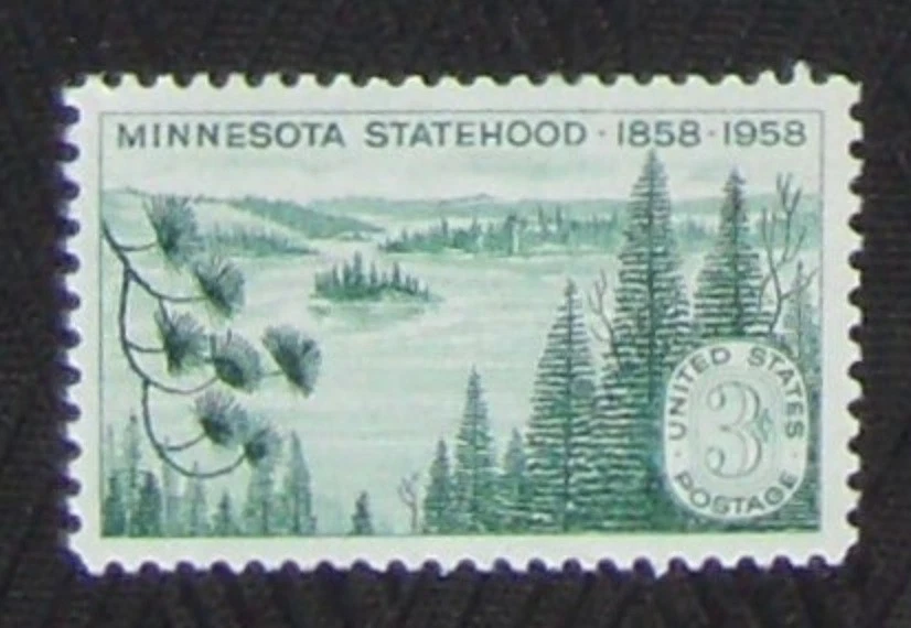 US 3¢ stamp SC #1106 MINNESOTA STATEHOOD MNH 1958. - Image 1 of 1