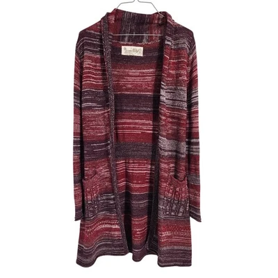 Suéter cárdigan Aventura largo frente abierto para mujer talla mediana M Foto 1 de 4