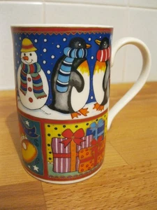 Dunoon Winter Wonderland Kaffeebecher Tasse Jane Brookshaw Weihnachten Pinguin Schneemann - Bild 1 von 6