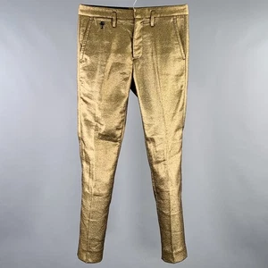 MARC by JACOBS Talla 30 Oro Metálico Poliéster Mezcla Plano Frente Vestido Pants - Imagen 1 de 6