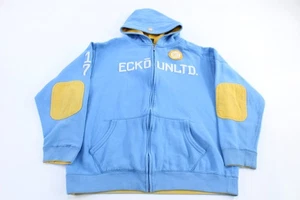 Ecko Unlimited Blue & Yellow Full Zip Hooded Jacket - Bild 1 von 4