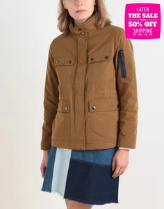 RRP €245 GEORGE J. LOVE Military Jacket Size M Padded Drawstring Waist Full Zip - Picture 1 of 5