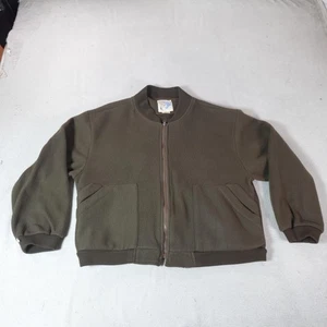 Giacca Trofeo Club Vintage Uomo Grande Verde Oliva Pile Zip Bomber Caccia anni 90 - Foto 1 di 12