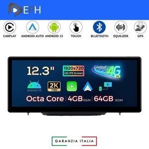 Autoradio 12.3” Android CarPlay per Audi Q3 SQ3 RSQ3 2013-19 Octacore 4GB - 64GB - Foto 1 di 22