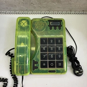 Telefono fisso BRONDI Mod. Yuppie anni '80 verde trasparente - Zdjęcie 1 z 1