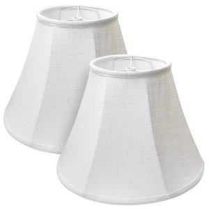 Double White Lamp Shade Set of 2, Large Barrel Lampshade for Floor Light and ... - Picture 1 of 8