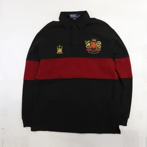 Vintage Polo Ralph Lauren Crown Crest Rugby Shirt Size Medium Striped - Bild 1 von 3