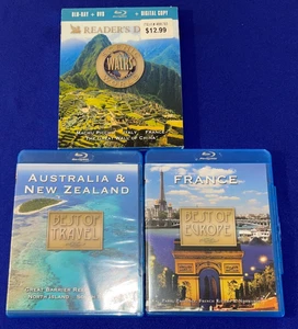 LOT-(3) Readers Digest/Questar Scenic Walks Around World/Travel France BLU-RAY - Imagen 1 de 2