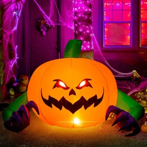 Halloween Gonfiabile Decorazioni da Esterno, Zucca Gonfiabile Halloween Giardino Deco... - Foto 1 di 6