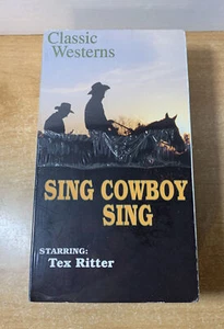 Sing Cowboy Sing B&W, 60 minutes,1992 Tex Ritter VHS - Picture 1 of 7