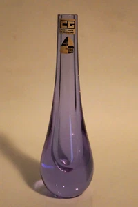 Caithness Heavy based Lilac Solifleur Vase - Design Award - Picture 1 of 4