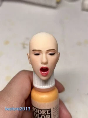 1:6 Female Black Widow Open Mouth Head Sculpt For 12" Action Figure Body Model - Image 1 of 4