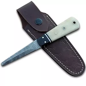 HANDMADE DAMASCUS OYSTER SHUCKER KNIFE, SEA FOOD SHUCKING TOOL - Picture 1 of 8