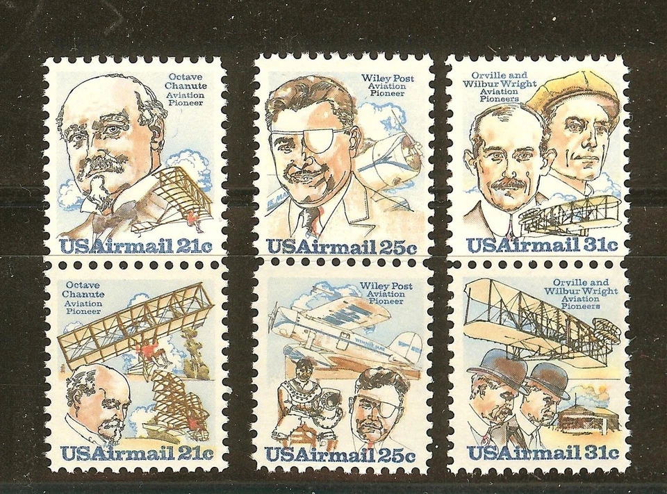 US Scott # C91, C92, C93, C94, C95, & C96 1978-79 VFMNH - Image 1 of 1