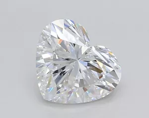 1.49 CT Heart Cut D VVS1 Lab Grown Diamond For Engagement Ring - Picture 1 of 2