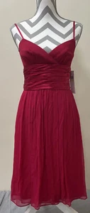 NWT Maggy London Size 4 Magenta Pink Silk Cocktail Dress Silk FS Benefits Chrty - Picture 1 of 12