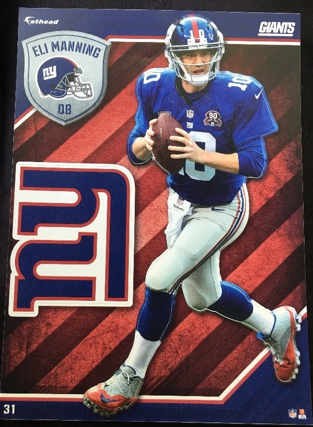 NFL Fathead Tradeables Eli Manning New York Giants 2015 Foto 1 de 2
