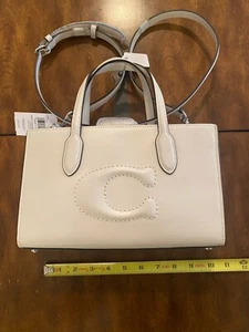 Coach DBSS C NINA KLEINE BEUTELTASCHE LEDER WEISS KREIDE HANDTASCHE NEU MIT ETIKETT - Bild 1 von 5