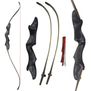 60" ILF Takedown Recurve Bow 30-60Ibs Wooden Archery Right Hand American Hunting - Picture 1 of 12