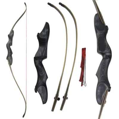60" ILF Takedown Recurve Bow 30-60Ibs Wooden Archery Right Hand American Hunting - Image 1 of 4