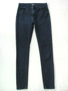 Pantalones de mezclilla BDG talla W26 L29 tiro alto cintura ramita tobillo ajustados elásticos lavado oscuro para mujer - Imagen 1 de 4