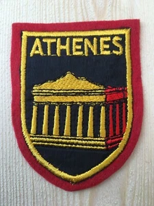 Patch toppa CM8X6 scudetto in stoffa ricamato della città di Atene Athenes - Picture 1 of 3