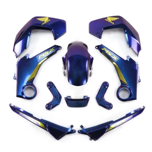 BLUE EFFECT FAIRING SET + DECALS FOR HONDA GROM MSX 125 2012-2015 - Picture 1 of 5
