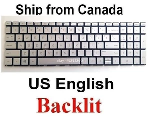 Keyboard for HP Pavilion X360 15-ER1008CA M46256-001 - US English Backlit - Picture 1 of 2