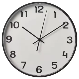 Wall Clock Round Analogue Vintage Home Decor Small Bedroom Kitchen Living 28cm - Picture 1 of 4