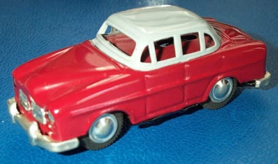 wonderful tiny tinplate-toycar VOLVO AMAZON  1956 - red/grey-, SSS-made in Japan - Image 1 of 4