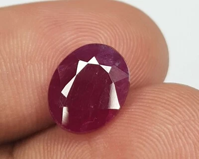 3.96 Ct Natural Earthmine Mozambique Pigeon Red Ruby Oval Shape Untreated Gems - Image 1 of 4