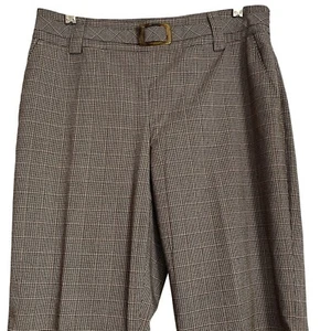 VTG EP Pro Women 6 Plaid Pants Golf Side Zip Office Casual Straight Leg Pockets - Picture 1 of 13