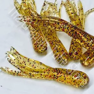 1.5" Natural-Tone™ Crappie Jig Tube 50 pack Amber-Red,Black Glitter - Picture 1 of 1