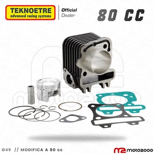 KIT CILINDRO GRUPPO TERMICO �49 MODIFICA A 80cc ITALJET TORPEDO 50 4T 1997 / 200 - Foto 1 di 4