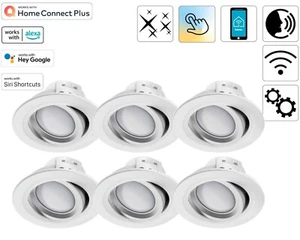 6x Hama WiFi LED Deckenspot 5W / 32W WLAN Einbau-Strahler Handy Sprach-Steuerung - Bild 1 von 9