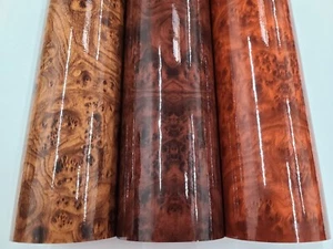 Gloss Birdseye WoodGrain Maple Brown Vinyl Car Wrap Film Sticker Decal Roll - Bild 1 von 24