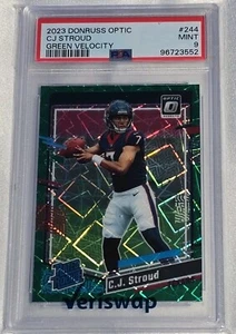 2023 Donruss Optic Cj Stroud Green Velocity Psa 9 - Picture 1 of 2