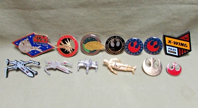 LOTE DE BROCHES STAR WARS HOLLYWOOD vintage 1993 crachá pinback cloisonné - Imagem 1 de 4
