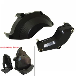 Black Engine Stator Pulse Crash Pad Slider Protector For YAMAHA YZF R6 2006-2021 - Picture 1 of 8