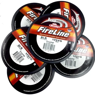 FireLine hilo de rebordear cristal humo abalorios herrero 4 lb 6 lb 8 lb 125 yardas/carrete hágalo usted mismo Foto 1 de 4