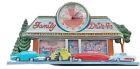 Coca-Cola Family Drive-In Diner Clock Vintage Made in the USA 1988 Burwood Prods