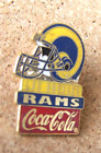LA Los Angeles Rams Coca-Cola helmet lapel pin NFL Coke Coca Cola c41247 Only $13.00 on eBay