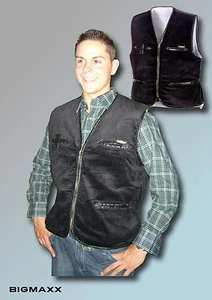 TeXXor Chaleco De Trabajo VEGA Chaleco De Corduroy Negro Talla S A 3XL - Picture 1 of 3