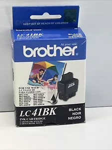 Brother LC 41-BK cartuccia inchiostro nero originale mai usata sigillata scaduta 2009 - Foto 1 di 5