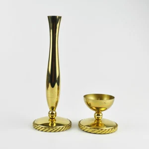 BSF Brass Candle Holders - Candle Holder - Vase - Vintage - Thorn - Picture 1 of 4