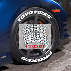 TOYO TIRES PROXES Sticker Rubber Tire Lettering 1.38" 15"-24" Full 4 Tire Sets