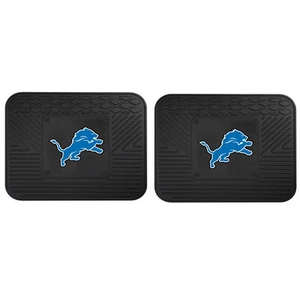 NFL NFL Detroit Lions Fan Mats Heavy Duty Vinyl Car Truck Rear Floor Mats 2pcs - Picture 1 of 3