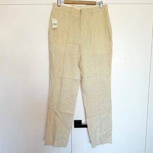 Polo Ralph Lauren 100% Leinen Chino Hose 34x32 Hose Coastal Beige Hellbraun Designer - Bild 1 von 8