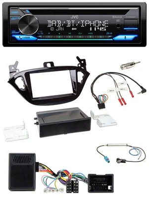JVC Bluetooth Lenkrad USB DAB CD Autoradio für Opel Adam ab 2013 Corsa E Ablage - Bild 1 von 4
