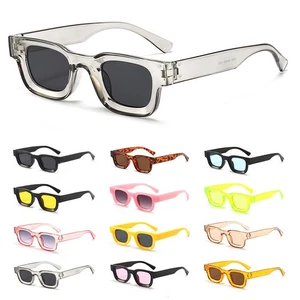 Lunettes de soleil carrées tendance monture épaisse lunettes de soleil années 90 style rétro créateur nuances - Photo 1/26